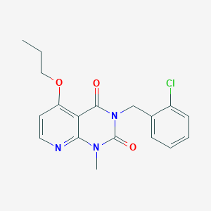 molecular formula C18H18ClN3O3 B2784158 3-(2-chlorobenzyl)-1-methyl-5-propoxypyrido[2,3-d]pyrimidine-2,4(1H,3H)-dione CAS No. 921483-63-8