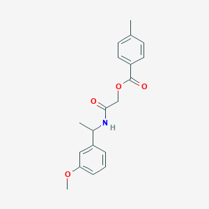 molecular formula C19H21NO4 B2784163 {[1-(3-methoxyphenyl)ethyl]carbamoyl}methyl 4-methylbenzoate CAS No. 1291855-87-2