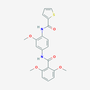 molecular formula C21H20N2O5S B278417 N-[4-[(2,6-dimethoxybenzoyl)amino]-2-methoxyphenyl]thiophene-2-carboxamide 