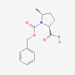 molecular formula C14H17NO4 B2784181 rac-(2R,5R)-1-[(benzyloxy)carbonyl]-5-methylpyrrolidine-2-carboxylic acid CAS No. 256446-65-8