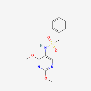 molecular formula C14H17N3O4S B2784258 N-(2,4-dimethoxypyrimidin-5-yl)-1-(4-methylphenyl)methanesulfonamide CAS No. 2176152-50-2