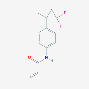 molecular formula C13H13F2NO B2784260 N-[4-(2,2-Difluoro-1-methylcyclopropyl)phenyl]prop-2-enamide CAS No. 2361638-35-7