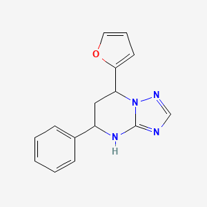 B2784261 7-Furan-2-yl-5-phenyl-4,5,6,7-tetrahydro-[1,2,4]triazolo[1,5-a]pyrimidine CAS No. 301320-67-2
