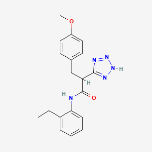 molecular formula C19H21N5O2 B2784287 N-(2-ethylphenyl)-3-(4-methoxyphenyl)-2-(2H-1,2,3,4-tetrazol-5-yl)propanamide CAS No. 483993-09-5