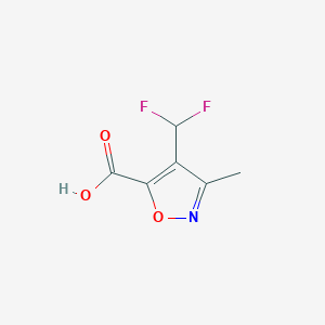 B2784354 4-(Difluoromethyl)-3-methyl-1,2-oxazole-5-carboxylic acid CAS No. 2248275-39-8