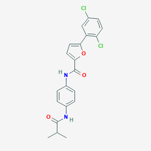 molecular formula C21H18Cl2N2O3 B278437 5-(2,5-dichlorophenyl)-N-[4-(isobutyrylamino)phenyl]-2-furamide 