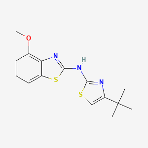 molecular formula C15H17N3OS2 B2784372 N-(4-tert-butyl-1,3-thiazol-2-yl)-4-methoxy-1,3-benzothiazol-2-amine CAS No. 862973-99-7