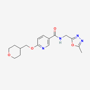 N-((5-methyl-1,3,4-oxadiazol-2-yl)methyl)-6-((tetrahydro-2H-pyran-4-yl)methoxy)nicotinamide