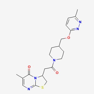 6-Methyl-3-[2-[4-[(6-methylpyridazin-3-yl)oxymethyl]piperidin-1-yl]-2-oxoethyl]-2,3-dihydro-[1,3]thiazolo[3,2-a]pyrimidin-5-one