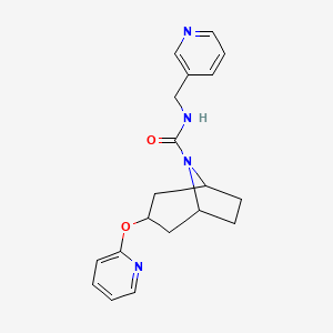 (1R,3s,5S)-3-(pyridin-2-yloxy)-N-(pyridin-3-ylmethyl)-8-azabicyclo[3.2.1]octane-8-carboxamide