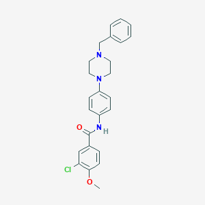 molecular formula C25H26ClN3O2 B278440 N-[4-(4-benzylpiperazin-1-yl)phenyl]-3-chloro-4-methoxybenzamide 