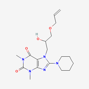 7-(3-(allyloxy)-2-hydroxypropyl)-1,3-dimethyl-8-(piperidin-1-yl)-1H-purine-2,6(3H,7H)-dione