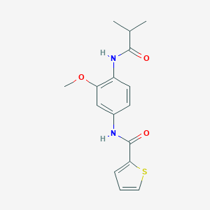 molecular formula C16H18N2O3S B278442 N-[4-(isobutyrylamino)-3-methoxyphenyl]-2-thiophenecarboxamide 