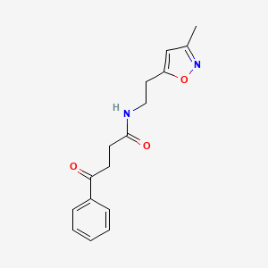 molecular formula C16H18N2O3 B2784424 N-[2-(3-METHYL-1,2-OXAZOL-5-YL)ETHYL]-4-OXO-4-PHENYLBUTANAMIDE CAS No. 1421517-63-6