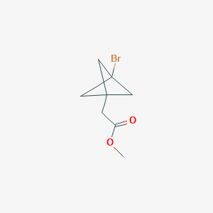 molecular formula C8H11BrO2 B2784441 Methyl 2-{3-bromobicyclo[1.1.1]pentan-1-yl}acetate CAS No. 1892578-45-8