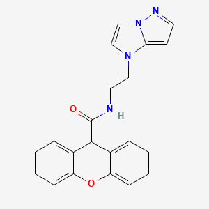 molecular formula C21H18N4O2 B2784455 N-(2-{1H-pyrazolo[1,5-a]imidazol-1-yl}ethyl)-9H-xanthene-9-carboxamide CAS No. 1797823-45-0
