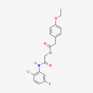 molecular formula C18H17ClFNO4 B2784506 2-[(2-Chloro-5-fluorophenyl)amino]-2-oxoethyl (4-ethoxyphenyl)acetate CAS No. 1794833-51-4
