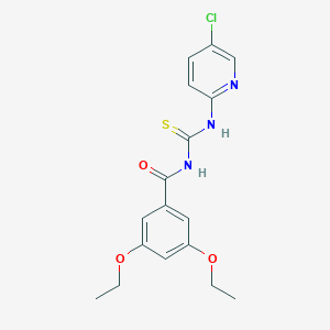 molecular formula C17H18ClN3O3S B278452 N-[(5-chloropyridin-2-yl)carbamothioyl]-3,5-diethoxybenzamide 