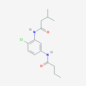 molecular formula C15H21ClN2O2 B278457 N-[5-(butanoylamino)-2-chlorophenyl]-3-methylbutanamide 