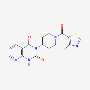 molecular formula C17H17N5O3S B2784570 3-(1-(4-methylthiazole-5-carbonyl)piperidin-4-yl)pyrido[2,3-d]pyrimidine-2,4(1H,3H)-dione CAS No. 2034426-09-8