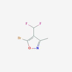 B2784607 5-Bromo-4-(difluoromethyl)-3-methyl-1,2-oxazole CAS No. 2248394-42-3