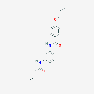 molecular formula C21H26N2O3 B278470 N-[3-(pentanoylamino)phenyl]-4-propoxybenzamide 