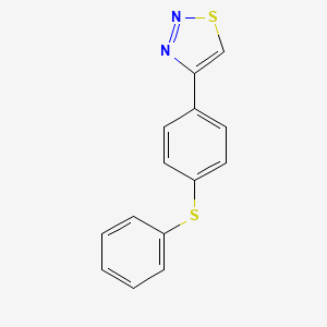 molecular formula C14H10N2S2 B2784710 4-[4-(Phenylsulfanyl)phenyl]-1,2,3-thiadiazole CAS No. 303148-84-7