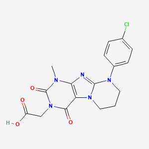2-[9-(4-chlorophenyl)-1-methyl-2,4-dioxo-7,8-dihydro-6H-purino[7,8-a]pyrimidin-3-yl]acetic acid