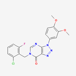 B2784746 6-(2-chloro-6-fluorobenzyl)-3-(3,4-dimethoxyphenyl)-3H-[1,2,3]triazolo[4,5-d]pyrimidin-7(6H)-one CAS No. 872594-58-6