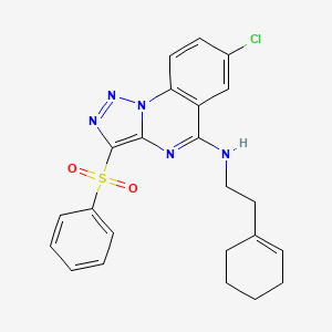 7-chloro-N-(2-cyclohex-1-en-1-ylethyl)-3-(phenylsulfonyl)[1,2,3]triazolo[1,5-a]quinazolin-5-amine