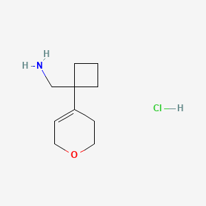 [1-(3,6-Dihydro-2H-pyran-4-yl)cyclobutyl]methanamine;hydrochloride