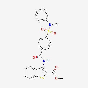 molecular formula C24H20N2O5S2 B2784789 methyl 3-(4-(N-methyl-N-phenylsulfamoyl)benzamido)benzo[b]thiophene-2-carboxylate CAS No. 397288-60-7