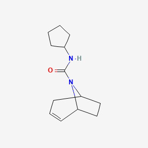 molecular formula C13H20N2O B2784793 N-Cyclopentyl-8-azabicyclo[3.2.1]oct-2-ene-8-carboxamide CAS No. 1798047-07-0