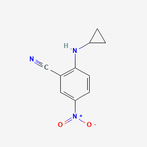 molecular formula C10H9N3O2 B2784813 2-(Cyclopropylamino)-5-nitrobenzonitrile CAS No. 941017-94-3