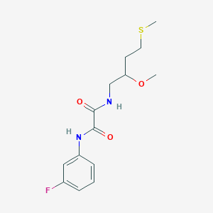 molecular formula C14H19FN2O3S B2784837 N'-(3-fluorophenyl)-N-[2-methoxy-4-(methylsulfanyl)butyl]ethanediamide CAS No. 2319638-18-9