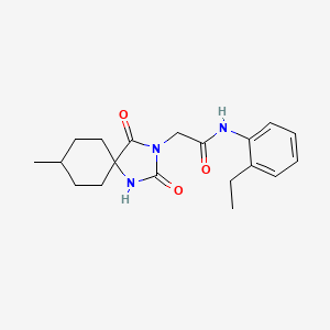 molecular formula C19H25N3O3 B2784862 N-(2-ethylphenyl)-2-(8-methyl-2,4-dioxo-1,3-diazaspiro[4.5]decan-3-yl)acetamide CAS No. 850704-65-3
