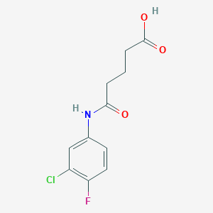 molecular formula C11H11ClFNO3 B2784866 5-(3-Chloro-4-fluoroanilino)-5-oxopentanoic acid CAS No. 306730-15-4