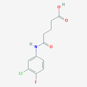 5-(3-Chloro-4-fluoroanilino)-5-oxopentanoic acid