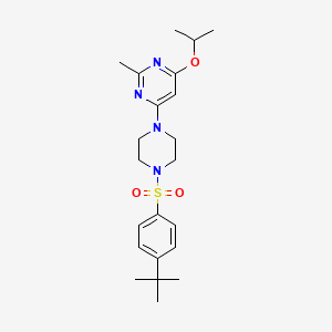 4-(4-((4-(Tert-butyl)phenyl)sulfonyl)piperazin-1-yl)-6-isopropoxy-2-methylpyrimidine