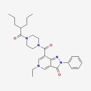 5-ethyl-2-phenyl-7-(4-(2-propylpentanoyl)piperazine-1-carbonyl)-2H-pyrazolo[4,3-c]pyridin-3(5H)-one