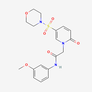 molecular formula C18H21N3O6S B2784895 N-(3-methoxyphenyl)-2-[5-(morpholine-4-sulfonyl)-2-oxo-1,2-dihydropyridin-1-yl]acetamide CAS No. 1251557-67-1