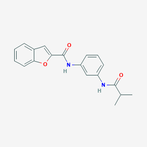 molecular formula C19H18N2O3 B278492 N-[3-(isobutyrylamino)phenyl]-1-benzofuran-2-carboxamide 
