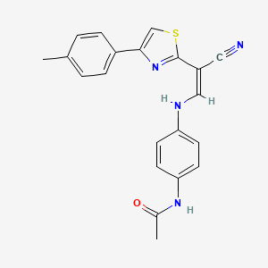 (Z)-N-(4-((2-cyano-2-(4-(p-tolyl)thiazol-2-yl)vinyl)amino)phenyl)acetamide