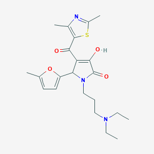 1-(3-(diethylamino)propyl)-4-(2,4-dimethylthiazole-5-carbonyl)-3-hydroxy-5-(5-methylfuran-2-yl)-1H-pyrrol-2(5H)-one
