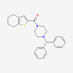 1-(Diphenylmethyl)-4-(4,5,6,7-tetrahydro-1-benzothiophene-2-carbonyl)piperazine