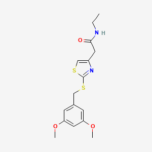 2-(2-((3,5-dimethoxybenzyl)thio)thiazol-4-yl)-N-ethylacetamide