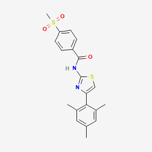 4-methanesulfonyl-N-[4-(2,4,6-trimethylphenyl)-1,3-thiazol-2-yl]benzamide