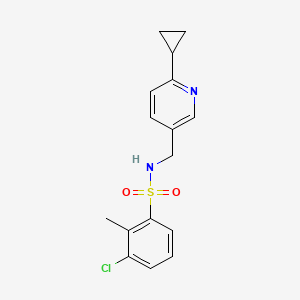 3-chloro-N-[(6-cyclopropylpyridin-3-yl)methyl]-2-methylbenzene-1-sulfonamide
