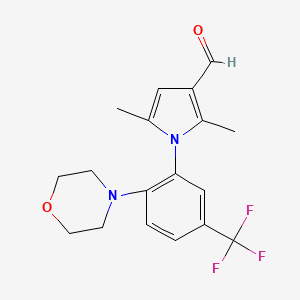 2,5-Dimethyl-1-[2-morpholin-4-yl-5-(trifluoromethyl)phenyl]pyrrole-3-carbaldehyde