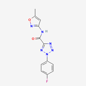 2-(4-fluorophenyl)-N-(5-methylisoxazol-3-yl)-2H-tetrazole-5-carboxamide